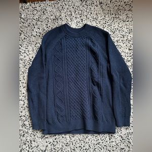 GAP Cable Knit Sweater - Size Large - Navy